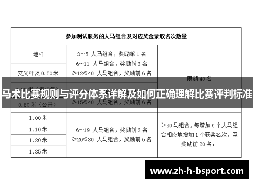 马术比赛规则与评分体系详解及如何正确理解比赛评判标准